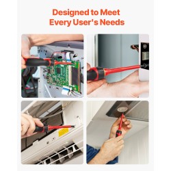 Eristetty 13-osainen ruuvimeisselisarja 1000V magneettikärjet ergonomiset kahvat kompakti kotelo