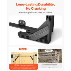 Portin kulmavahvikesarja rautainen kolmiorakenteinen säänkestävä 2 settiä 2x4-puukoolle