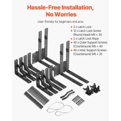 Portin kulmavahvikesarja rautainen kolmiorakenteinen säänkestävä 2 settiä 2x4-puukoolle