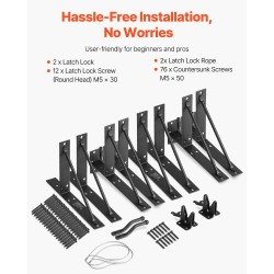 Portin kulmatukisarja rautainen 8 osaa musta ulkokäyttöön