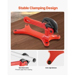 Siirrettävä putkipenkki alumiiniseosrunko teräsleuoilla 1/8–1-1/2 tuumalle