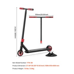 Temppupotkulauta 6063-alumiinidekki 110 mm PU-pyörillä nuorille ja aikuisille