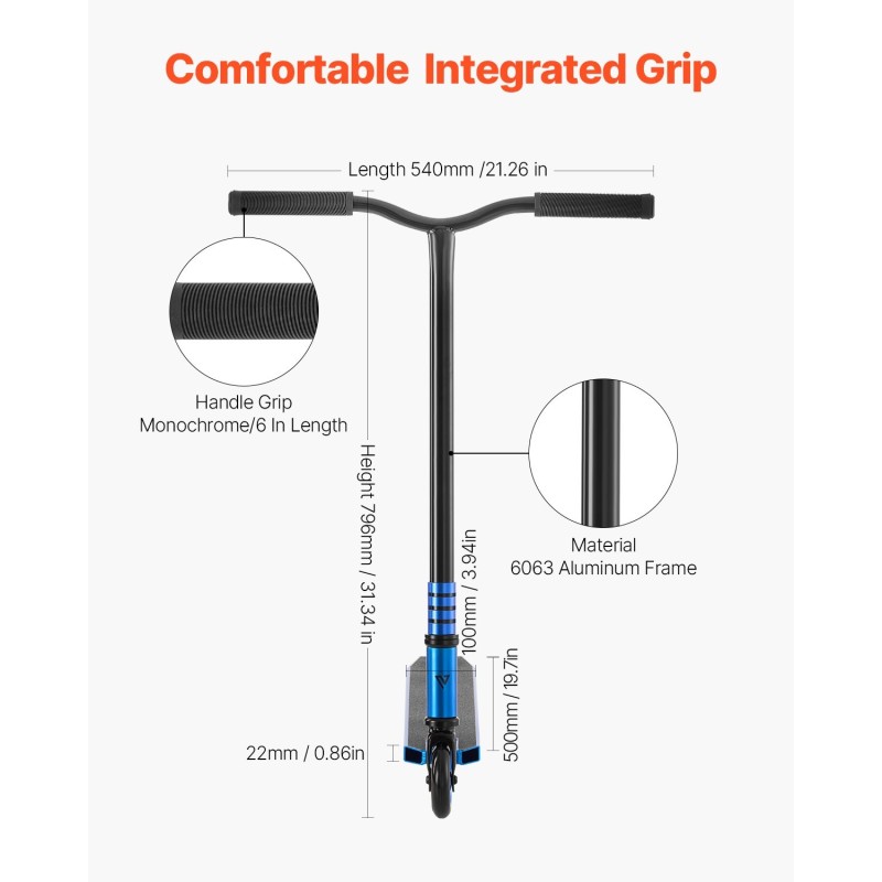 Temppupotkulauta 6063 alumiiniseosrunko kaksikerroksinen dekki 100 mm polyuretaanirenkaat laakerit aloittelijoille