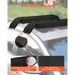 Kattotelinepehmusteet polyesteri-PVC 118 cm 80 kg kantavuus kajakeille ja SUP-laudoille