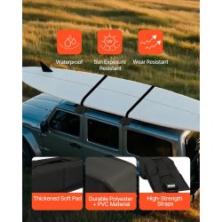 Kattotelinepehmusteet polyesteri-PVC 118 cm 80 kg kantavuus kajakeille ja SUP-laudoille