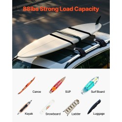 Kattotelinepehmusteet 725 mm 600D PVC-päällinen EPE-vanutäyte musta 40 kg