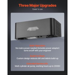 Ilma-avusteinen pumppu 50 L/min alumiiniseos 36 W 6 mm