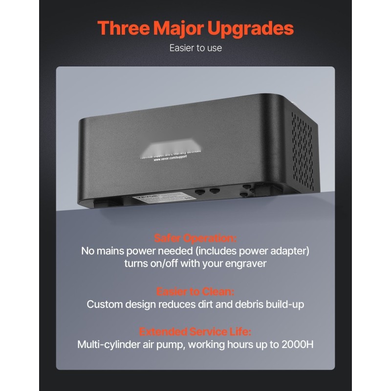 Ilma-avusteinen pumppu 50 L/min alumiiniseos 36 W 6 mm