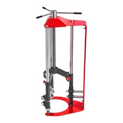 Jousipuristin teräsrunkoinen McPherson tyyppisille iskunvaimentimille 4 portainen säätö 1 4 tonnin maksimikuorma