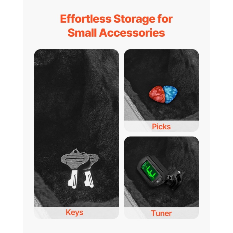 Kova gourd-mallinen kitarakotelo 39–41 tuuman akustisille PVC-pinnoite lukolla