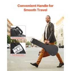 Kovakotelo sähkökitaralle PVC-pinnoitettu kurpitsamuotoinen 39 tuuman Les Paulille