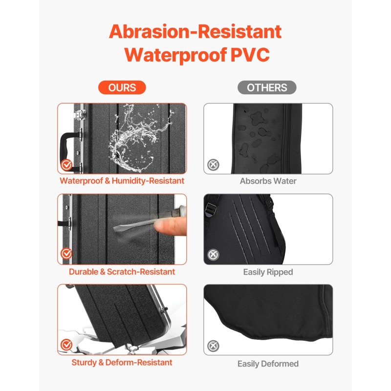 Suorakulmainen kovakotelo sähkökitaralle 1050 mm pehmustettu lukollinen kahdella avaimella