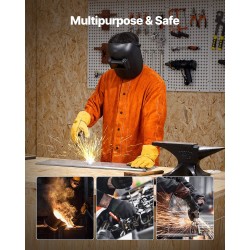 Hitsaustakki naudannahkainen koko XL palonkestävä vedenpitävä hitsaukseen ja metallitöihin