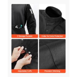 Palosuojattu hitsaustakki koko XL naudannahkaiset hihat palosuojattu puuvillarunko kaksi taskua musta