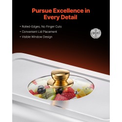 Buffet-vuokasarja ruostumattomasta teräksestä kullanväriset puolikokoiset neljän litran ruokavuoat neljä kappaletta lasikansilla