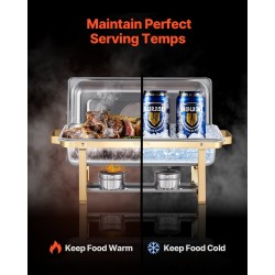 Tarjoiluastia ruostumatonta terästä 4-osainen tilaisuuksiin vesipannu 11,5 litraa ruokapannu 7,5 litraa