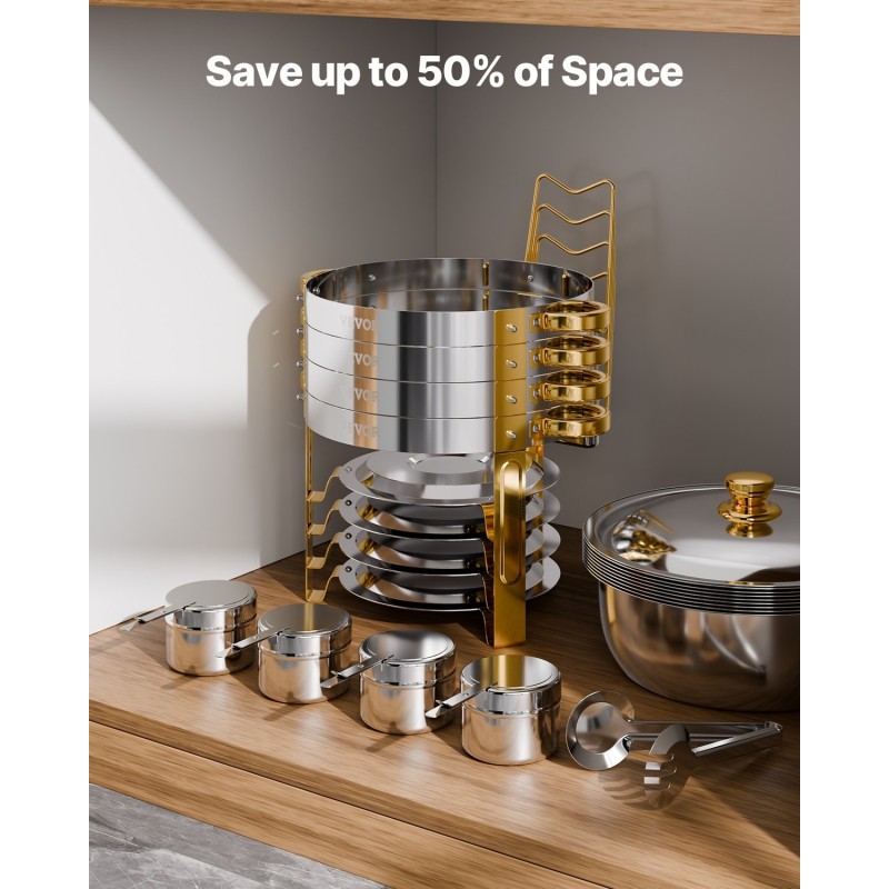 Pyöreä ruoanlämmitinvuokasetti ruostumaton teräs 4 kpl 4,7 l kullanvärinen buffetkäyttöön