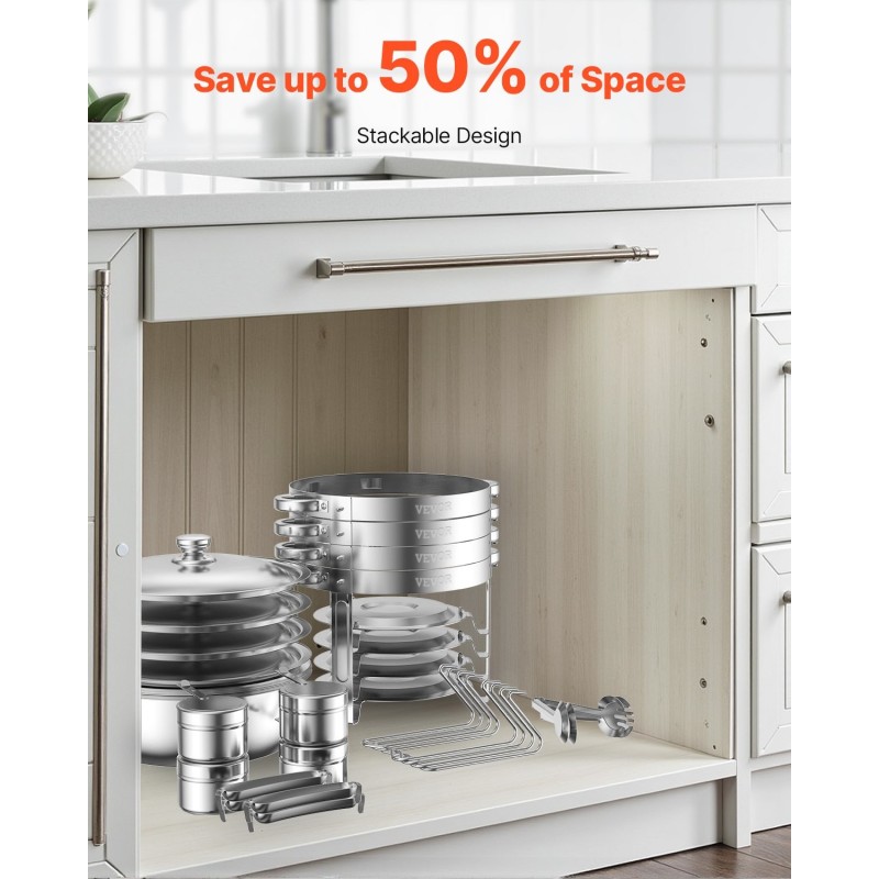 Pyöreä buffet-lämmitin 4 kpl ruostumaton teräs 4,7 l ammattitarjoiluun