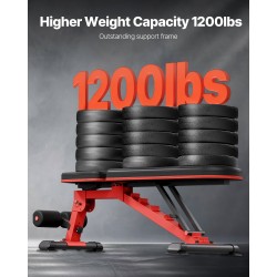 Säädettävä taittuva painopenkki Q235 teräsrunko 544 kg kantavuus