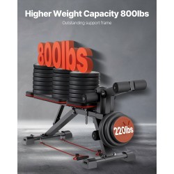 Säädettävä treenipenkki teräsrunko kotisalille 363 kg kuormitus jalkalaite saarnipenkki