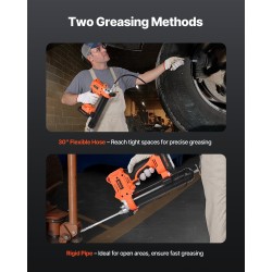 Akkukäyttöinen rasvaprässisetti painevalettu alumiinipumppu 55 MPa 400 g