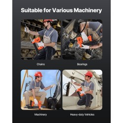 Akkukäyttöinen rasvaprässisetti painevalettu alumiinipumppu 55 MPa 400 g