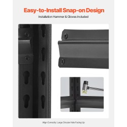 Metallihylly 5 tasoa jauhemaalattu SPCC-teräs musta kantavuus 907 kg