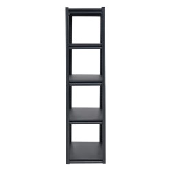 Teräksinen hyllyjärjestelmä 5 tasoa musta jauhemaalaus kokonaiskantavuus 907 kg