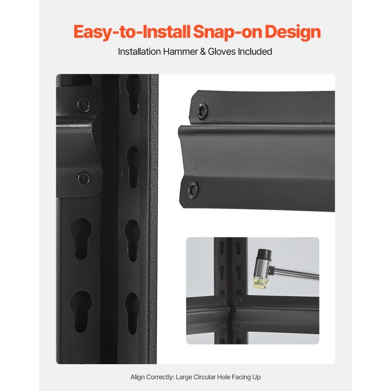 Teräshylly 5-tasoinen musta säädettävät tasot kokonaiskantavuus 1361 kg