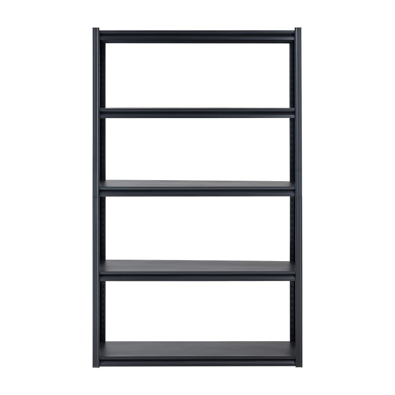 Metallihylly pulverimaalattu teräsrunko 5 säädettävää tasoa kokonaiskantavuus 1361 kg musta