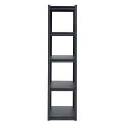 Teräksinen 5 tasoinen jauhemaalattu hyllyjärjestelmä kokonaiskantavuus 907 kg musta