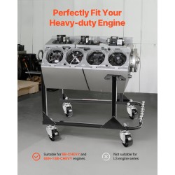 Moottoriteline teräsrakenne 340 kilogramman kantavuus neljällä kääntyvällä pyörällä sopii monille moottorimalleille