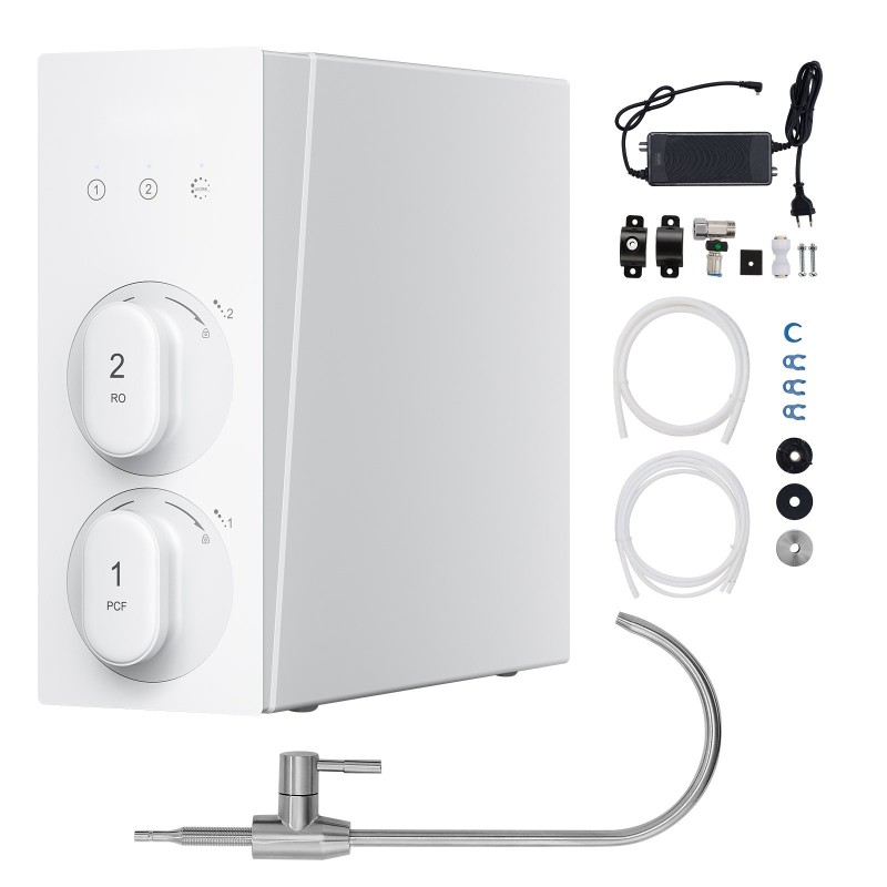 Käänteisosmoosijärjestelmä säiliötön 8‑vaiheinen yhdistelmäsuodatus hiljainen pumppu keittiön altaan alle