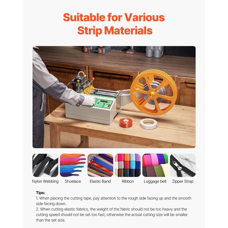 Automaattinen nauhanleikkuukone säädettävällä lämpötilalla SKD2-terällä leikkausleveys 1–85 mm teolliseen käyttöön