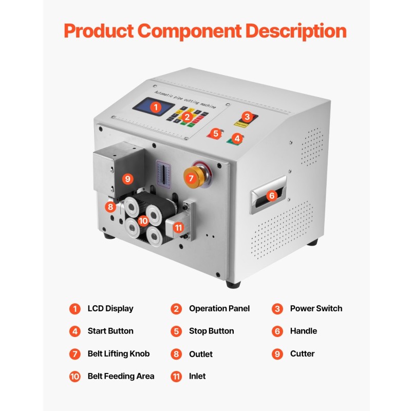 Automaattinen katkaisukone putkille ja letkuille halkaisijaltaan 1–20 millimetriä näytöllä ohjattava