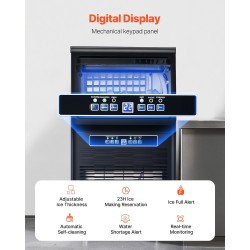 Jääpalakone ammattikäyttöön sinkitty teräs ABS 80 lbs/24 h 12 lbs jääsäiliö