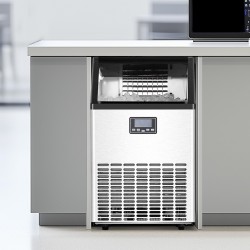 Kaupallinen jääpalakone ruostumatonta terästä 120 paunaa 24 tunnissa 33 paunaa säilytys