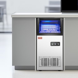 Kaupallinen jääpalakone ruostumaton teräs 120 paunaa 24 tunnissa itsepuhdistus