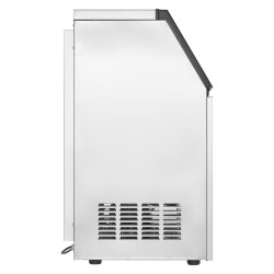 Kaupallinen jääpalakone ruostumatonta terästä ja PP muovia noin 50 kg vuorokaudessa