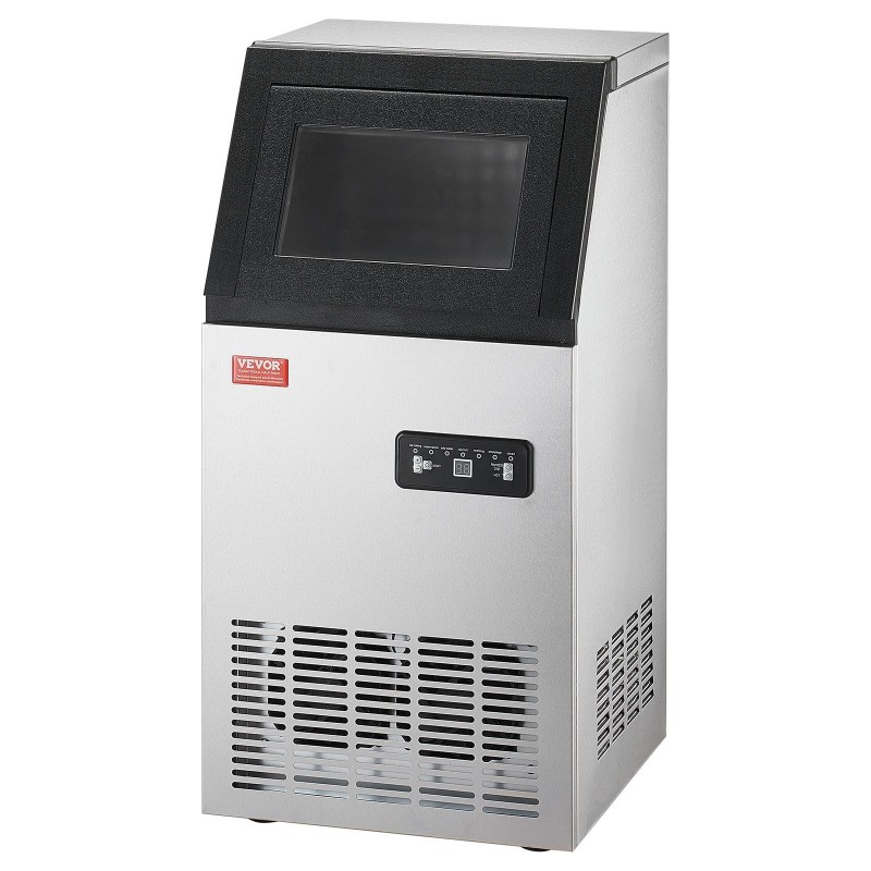 Kaupallinen jääpalakone ruostumatonta terästä ja PP-muovia noin 50 kg vuorokaudessa