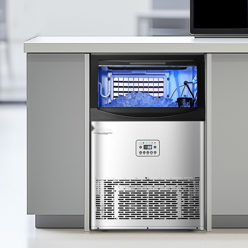 Jääpalakone ruostumaton teräs ja ABS-muovi 90 paunaa vuorokaudessa 33 paunan säiliö