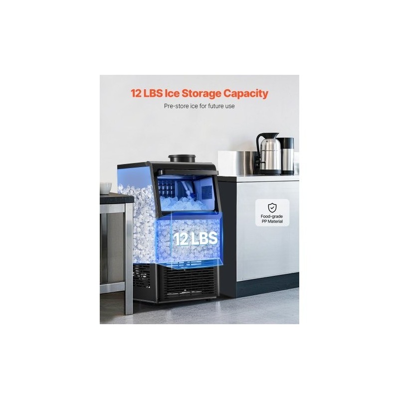 Jääpalakone kompakti ammattikeittiöön 70 paunaa vuorokaudessa 12 paunaa säilytys 36 jääpalaa