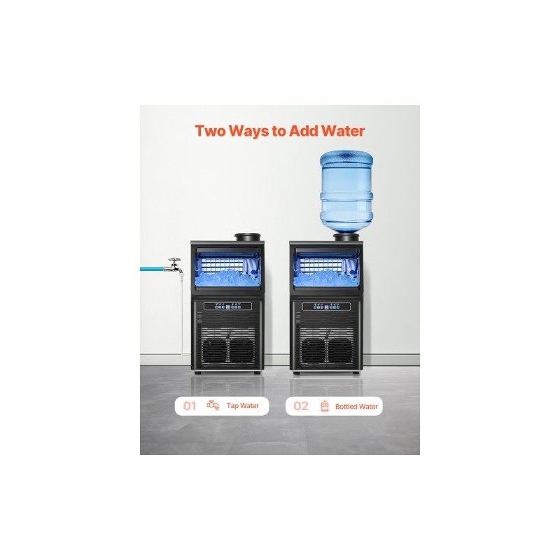 Jääpalakone kompakti ammattikeittiöön 70 paunaa vuorokaudessa 12 paunaa säilytys 36 jääpalaa