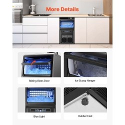 Jääpalakone kompakti ammattikeittiöön 70 paunaa vuorokaudessa 12 paunaa säilytys 36 jääpalaa