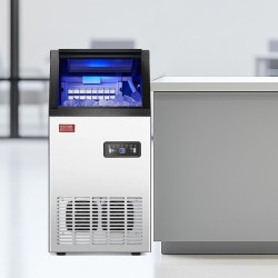 Kaupallinen vapaasti seisova jääkaasutin ruostumattomasta teräksestä 100 lbs/24h 28 lbs säiliö