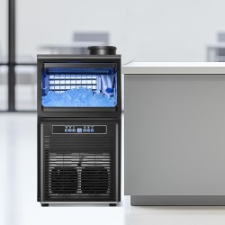 Vapaasti seisova jääpalakone ammattikäyttöön sinkitty teräs 90 paunaa vuorokaudessa 12 paunan jääsäiliö