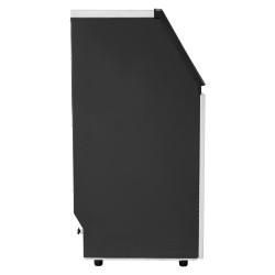 Ammattikäyttöinen jääpalakone ruostumaton teräs 100 paunaa vuorokaudessa 33 paunan säiliö 45 muottia