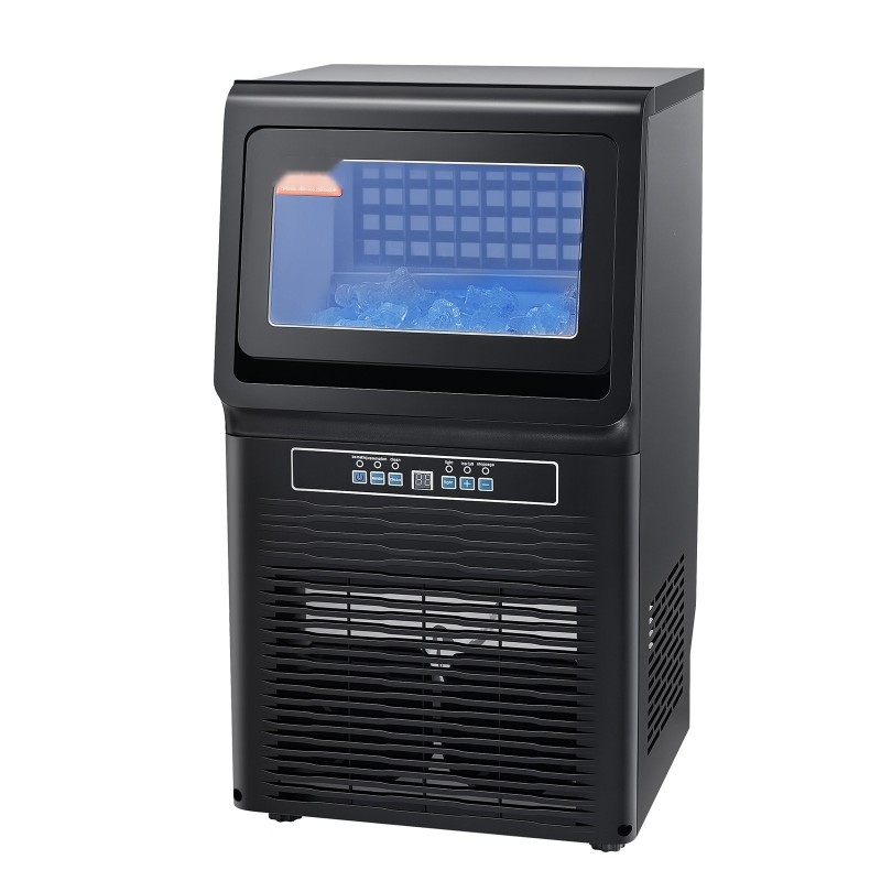 Kaupallinen jääpalakone 80 paunaa 24 tunnissa 12 paunaa säiliö 36 muottia itsepuhdistus