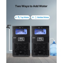 Jääpalakone ruostumatonta terästä 40,8 kg vuorokaudessa 5 kg varasto enintään 55 dB