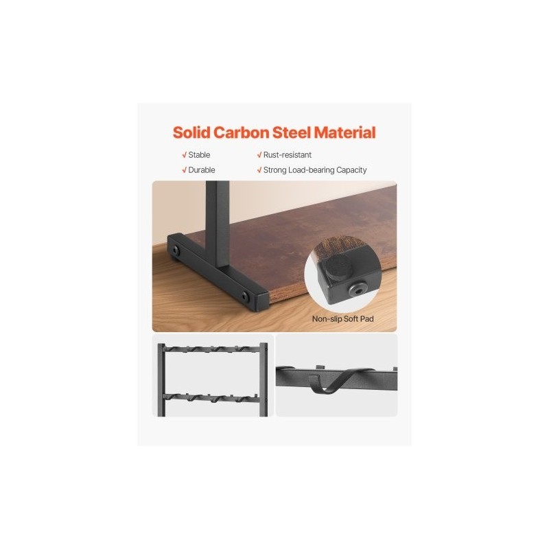 Kahvimukiteline tasolle asetettava hiiliteräksestä ja puusta 16 koukkua mattamusta